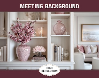 Home Office Zoom Background Bookshelf Office Background Teams Meeting Background Work From Home Zoom Meeting Virtual Office Background Zoom