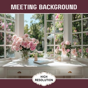 Cozy Home Office Bookshelf Background Zoom Meeting Virtual Office Background Work From Home Teams Meeting Background Virtual Meeting Zoom