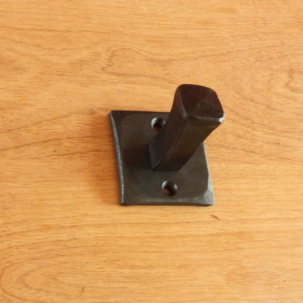 Robe, Coat, or Hat Hook Hand Forged Steel ~ Square