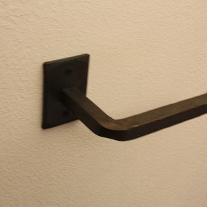 Toilet Paper Holder Hand Forged Steel Square image 2