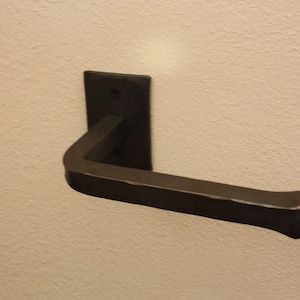 Toilet Paper Holder Hand Forged Steel (Square)