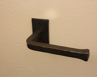 Portarrollos de papel higiénico de acero forjado a mano (cuadrado)