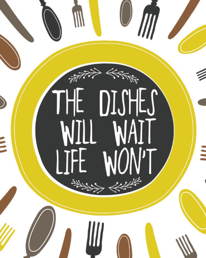 kitchen print yellow kitchen decor digital print wall decor etsy
