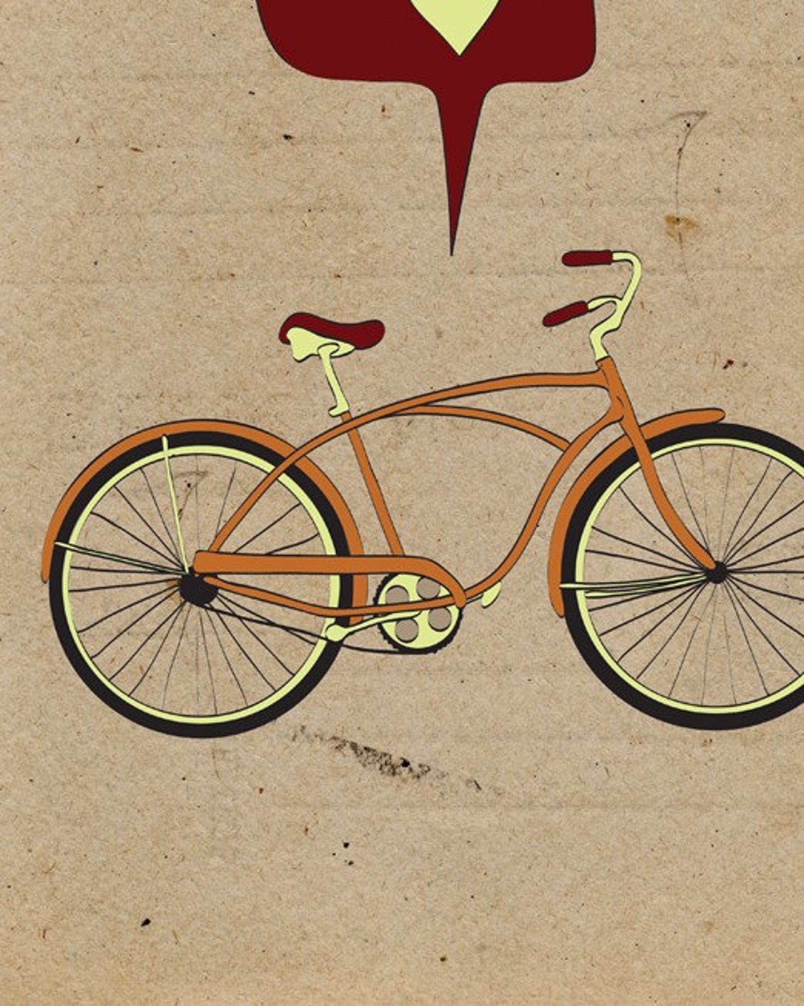 Bicycle Art Print Giclee Print Bike Poster Antique Bike - Etsy