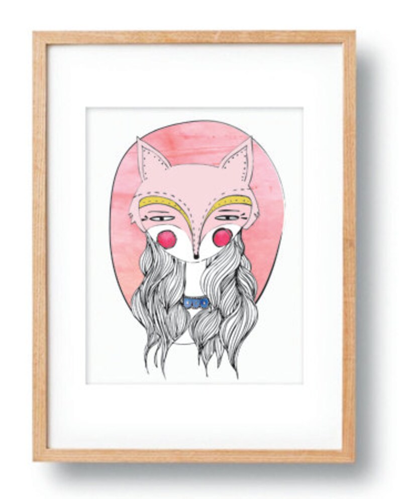 Giclee Print Wall Art Decor Whimsical Art Print Woodland Etsy