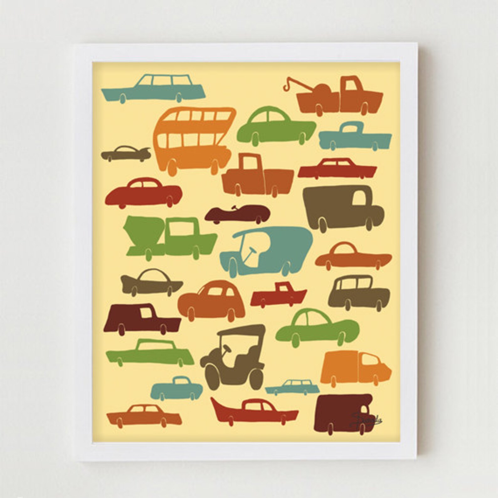 Cars Print Trucks Print Kids Print Art Transportation Poster Etsy