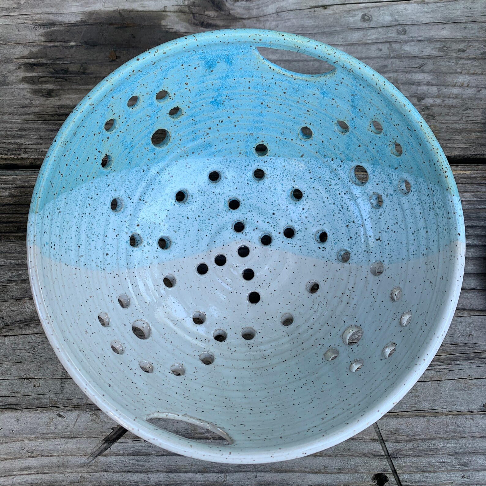 Medium Ceramic Berry Bowl Strainer Colander Bowl With Etsy