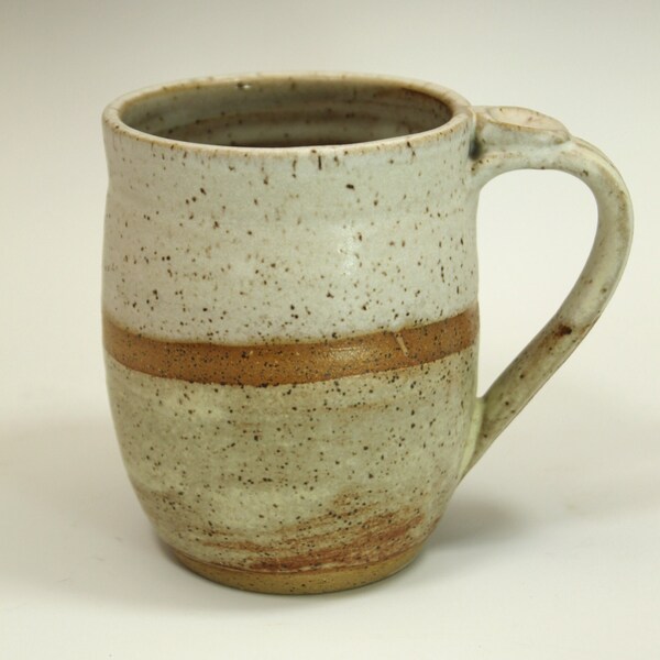 Ceramic Mug  - Sand ,Nutmeg and Brown soft organic matt colors with thumb rest  Ready to Ship- In-Stock