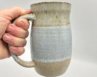 Giant Mug - in Sand and Blue/Gray