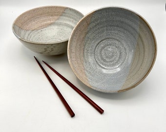 Medium bowl, Ramen, side bowl, grain bowl, salad bowl  in beautiful cloud and parchment colors