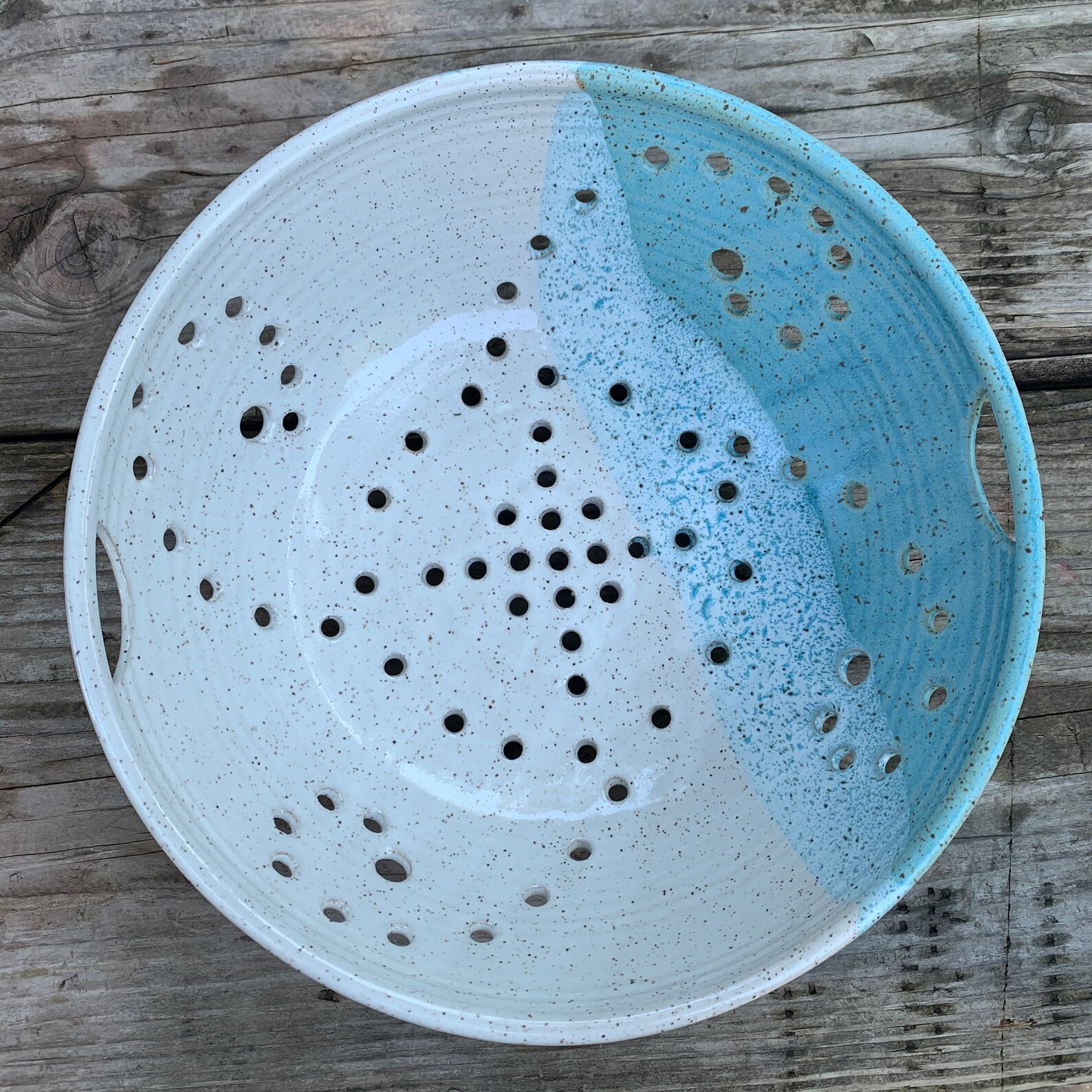 Medium Ceramic Berry Bowl Strainer Colander Bowl With Etsy