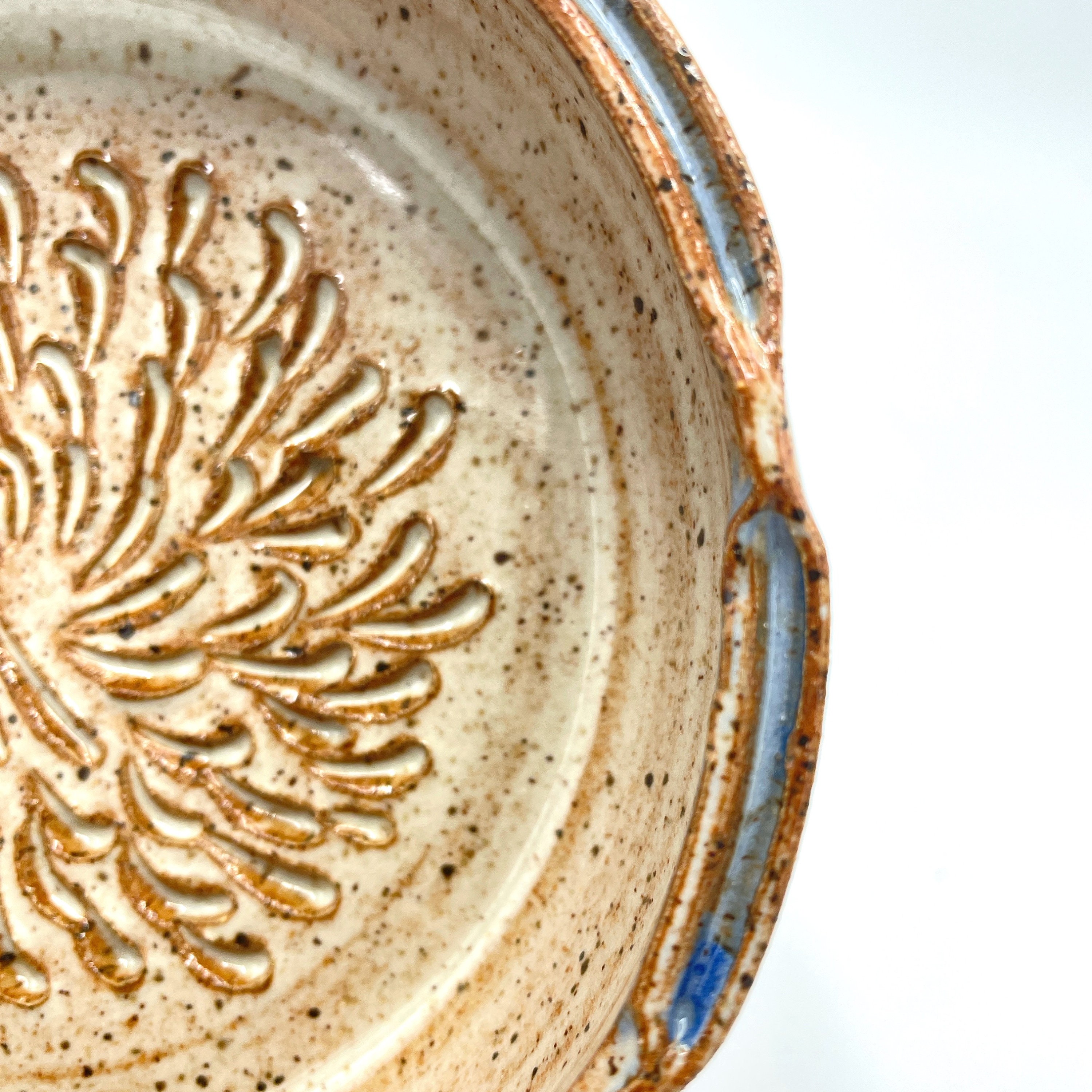 Garlic Grate Plate With Pinched Rim Etsy