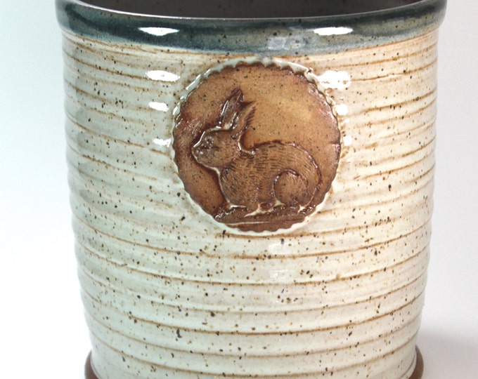 Ceramic Wine Cooler Ceramic Utensil Holder in Antique Cream Etsy