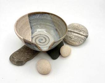 Ceramic Matcha Tea Bowl - Small Mixing Bowl beautiful cool winter colors 