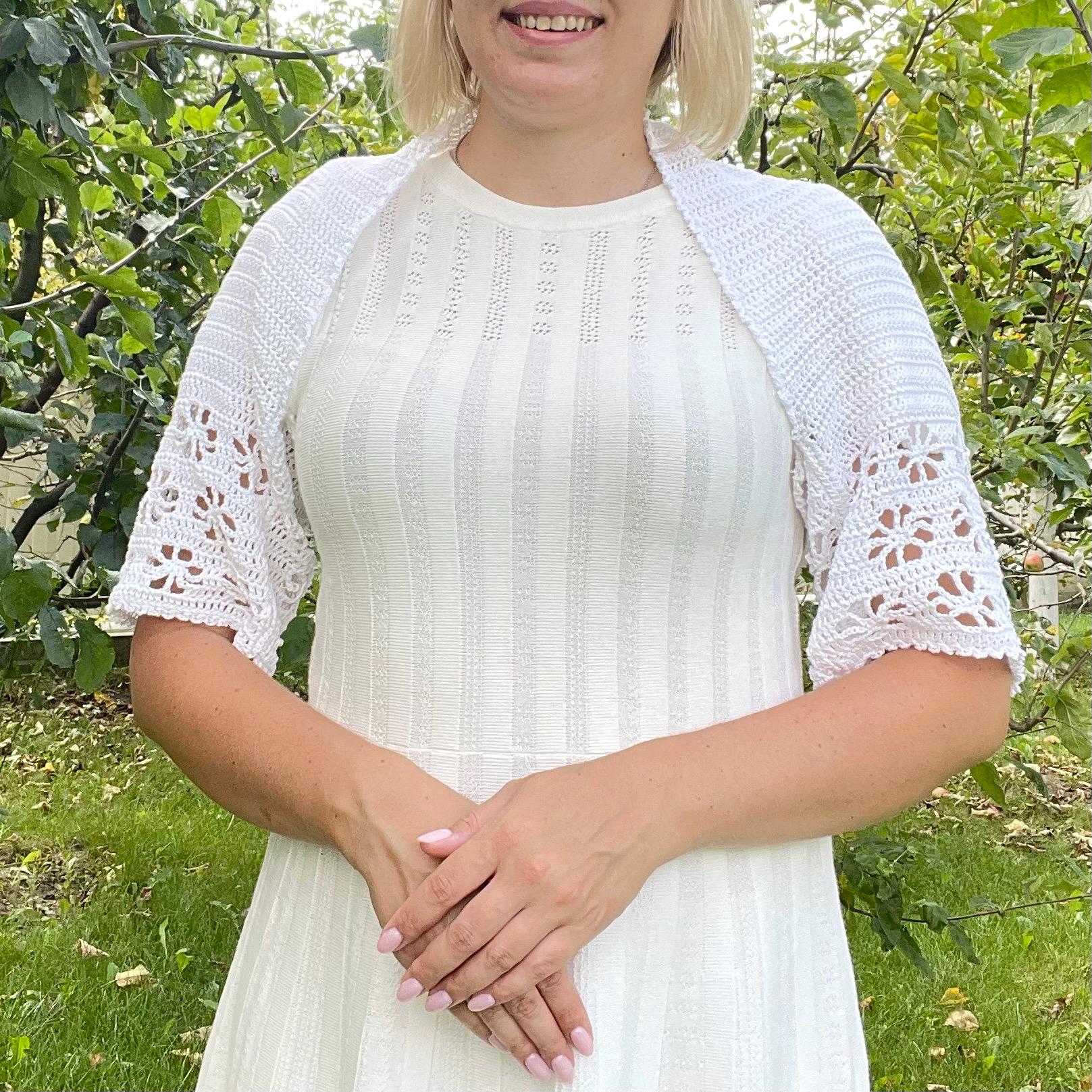 Buy White Cotton Shrug Online In India India