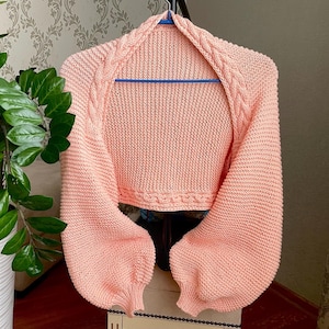 knitted cotton bolero – summer shrug for women, handmade open front cardigan, wedding cape, lightweight cotton jacket XS–XXL
