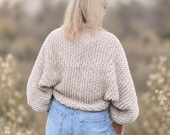 Bolero/Chaleco/Chaleco de ganchillo con mangas de suéter