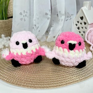 Flamingo Crochet Plush – Baby Bird Amigurumi Toy | Cute Pink Coquette Flamingo for Summer Decor or Keychain Gift Idea