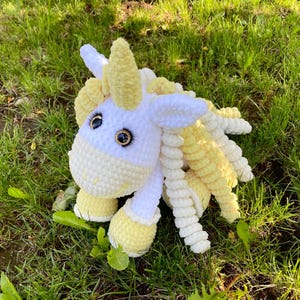 Large Crochet Unicorn Plushie: Soft Cuddle Toy for Nursery