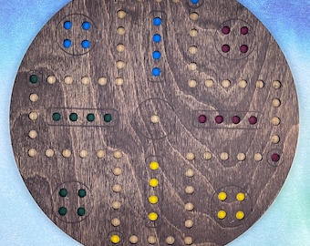 Round 4 person Aggravation Game Board Digital File