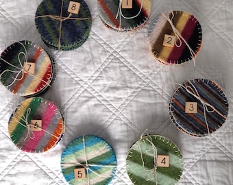 Ensemble de sous-verres en laine et pull en feutre