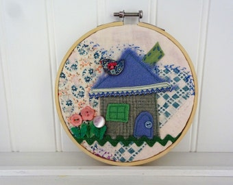 Art du cerceau de courtepointe et de laine