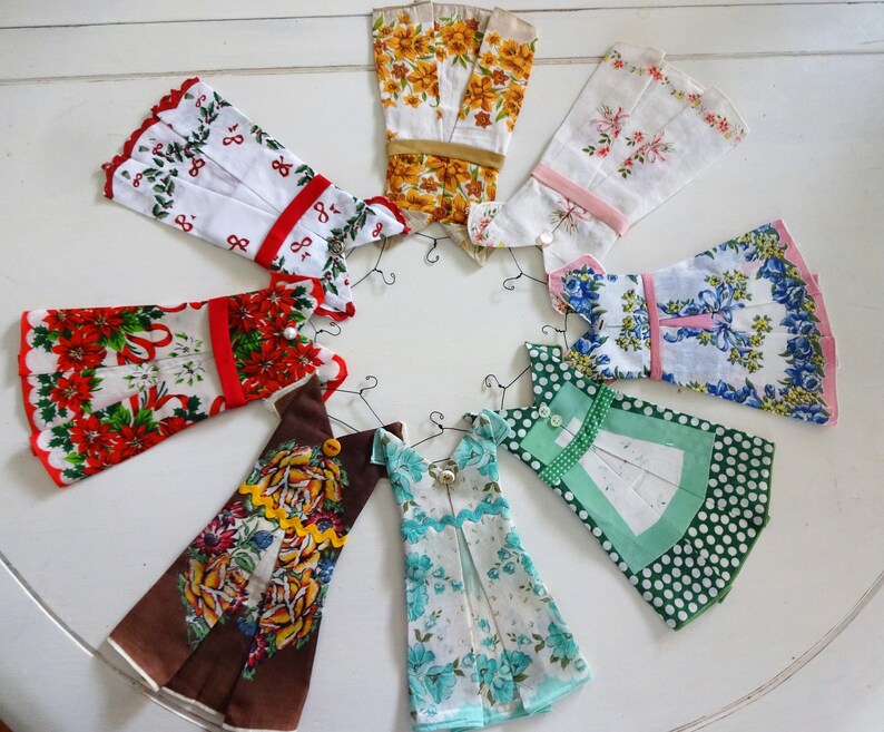 Vintage Folded Hankie Dress