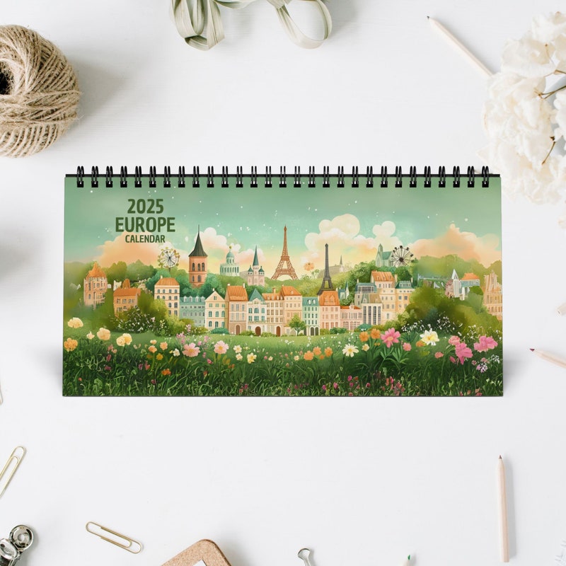 Desk Calender With Holidays Etsy