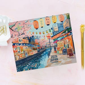 Japan Wall Calendar 2026, Travel Calendar 2026 Japan Monthly Wall Calendar - Illustrated 12 Month Travel Gift & Home Decor, Japan Lover Gift
