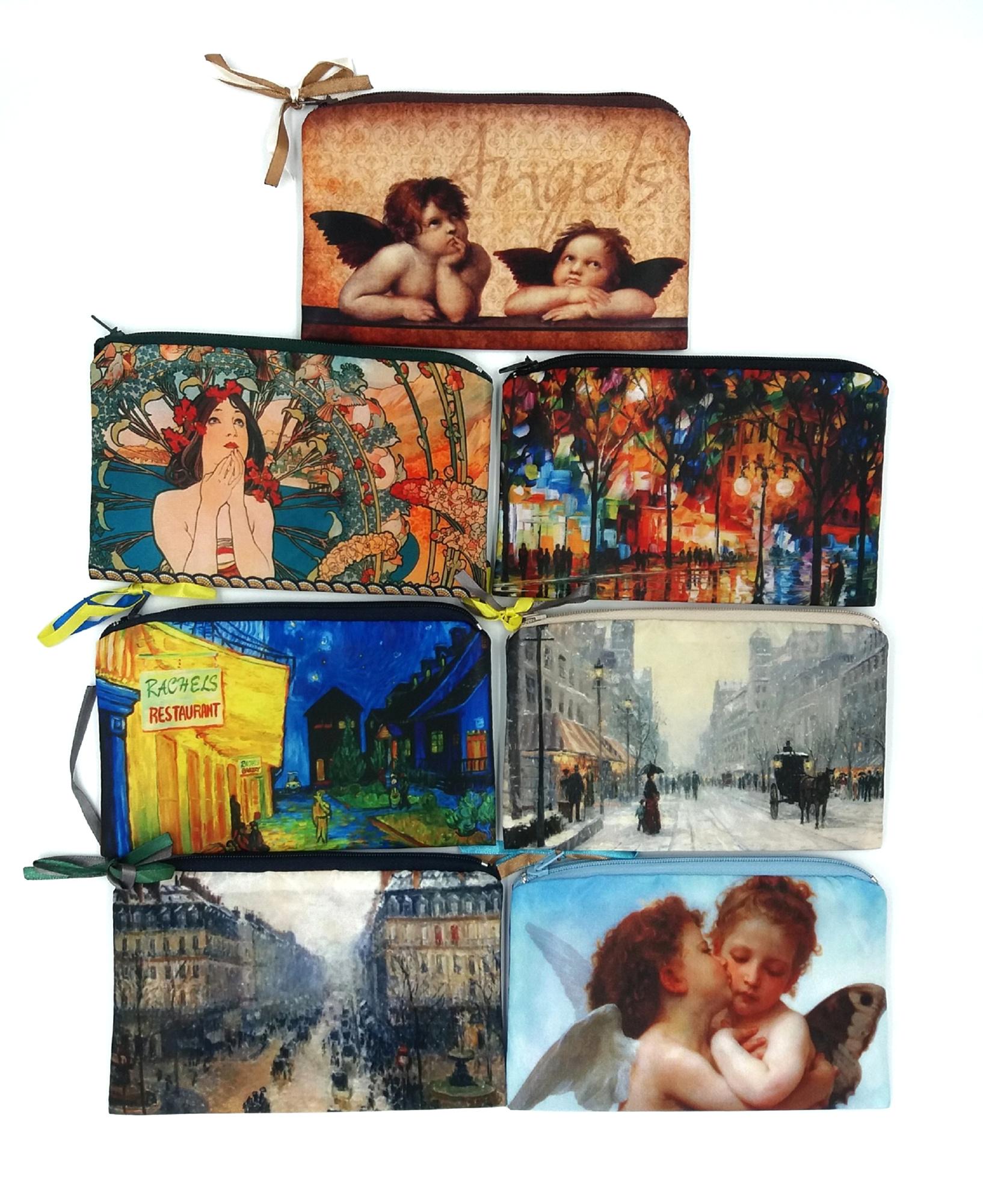 Kosmetiktasche Mit Alphonse Mucha 'Zodiac' Motiv – Jugendstil Design, 20x14 Cm, Canvas Mit Reißverschluss