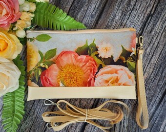 Borsa a tracolla con rose, borsa primaverile, portafoglio da polso, portafoglio da viaggio, borsa a tracolla floreale con rose, piccola borsa da donna Taystra