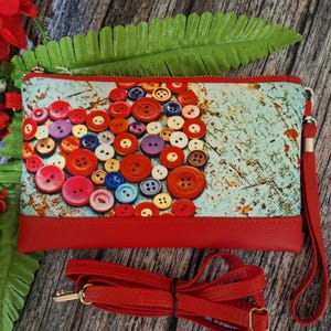 Bolso de mano tipo bandolera con correa de piel vegana, regalo de San Valentín para novia, cartera de tela para teléfono, bolso de mano tipo bandolera con correa