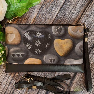 Bolsa de pulso com corações, bolsa transversal de pulso, bolsa transversal para adolescentes, carteira de pulso para celular, bolsa de pulso para iPhone, estilo boho