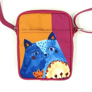 Bolsa para viagem acolchoada bolsa transversal para celular bolsa para passaporte bolsa transversal para gato bolsas e bolsas temáticas para gatos bolsa transversal para celular de pano bolsa tipo tiracolo boho