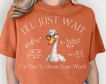 Comfort Colors Shirt Math Teacher, Math Lover Gift, Math Teacher Gift, Funny Teacher Shirt, Show Your Work Math Shirt, Back to School Tee