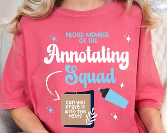 Camiseta de profesor de inglés con colores cómodos, camiseta para amantes de los libros, camiseta divertida para profesor de inglés, camiseta con texto de prueba, camiseta para profesor de lectura
