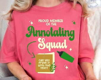 Camiseta de profesor de inglés con colores cómodos, camiseta para amantes de los libros, camiseta divertida para profesor de inglés, camiseta con texto de prueba, camiseta para profesor de lectura