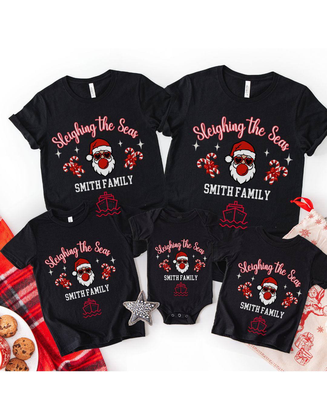 Discover Matching Family Christmas Cruise Shirts, Personalized Christmas Group Shirt, Matching Christmas Tees, Custom Name Christmas Group Cruise Tee