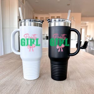 Pretty Girl Tumbler for AKA Sorority Gift Idea, AKA Cup, Greek Paraphernalia, AKA Tumbler, Divine Nine Gift, Alpha Kappa Alpha Sorority Gift