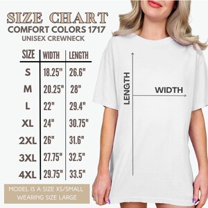 Comfort Colors Size Chart