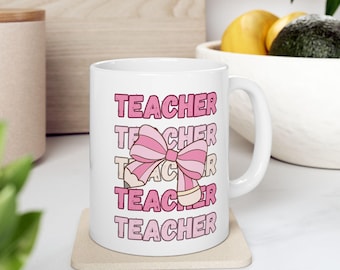 Gift for Teacher, Cups for Teacher Appreciation Mug, Personalized Cup for Teacher End of Year Gift, Teacher Appreciation Week Mugs