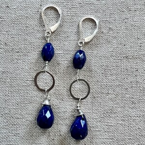 Pendientes Largos Lapislázuli