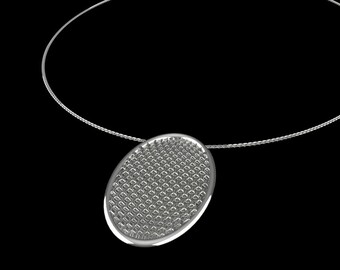Modernt silvervågshänge – 925 sterlingsilverhalsband, havsinspirerat minimalistiskt smycke i present