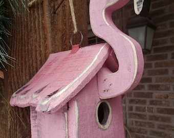 Flamingo Birdhouse/Wind Chime