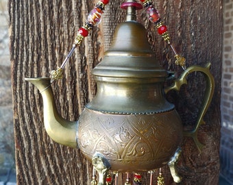 Magical Copper Bedouin Teapot Wind Chime