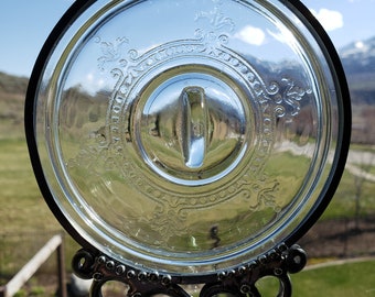 Depression Glass Lid Wind Chime