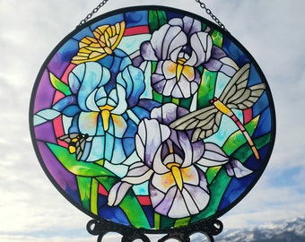 Mosaic Iris Wind Chime/Suncatcher