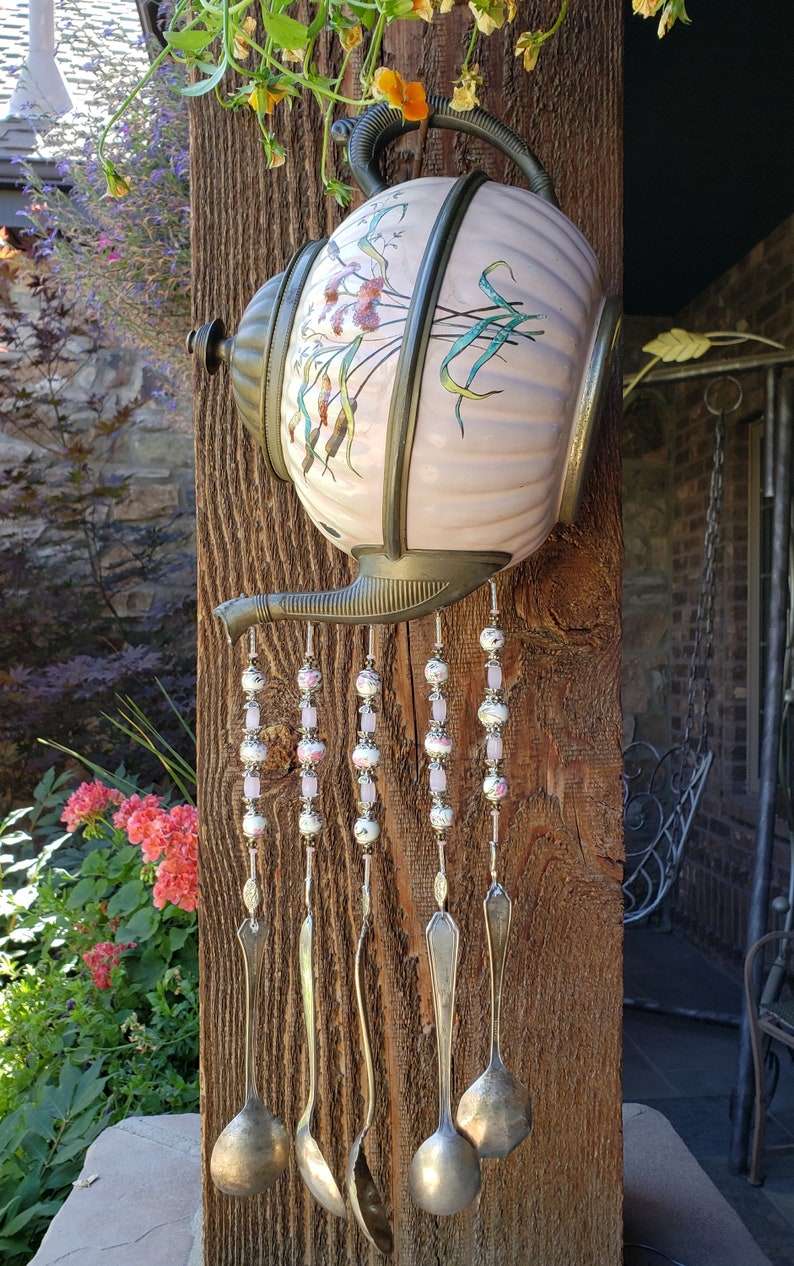 Pink 1800's Enamelware Teapot Chime Etsy