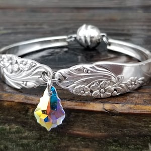 Spoon Bracelet - Charming Silverware Bracelet from 1950 - Size Large (7&quot;)