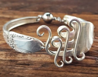 Fork Bracelet - Stunning Silverware Bracelet - Size Large (7 1/2")